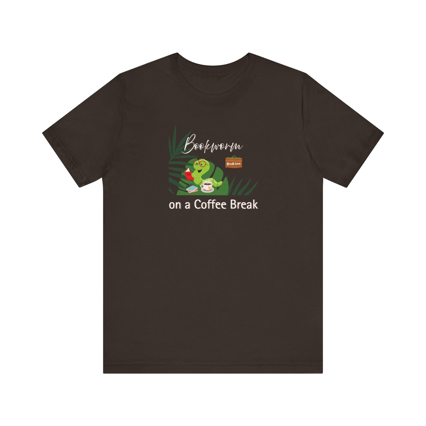 Bookworm coffee break t-shirt - brown