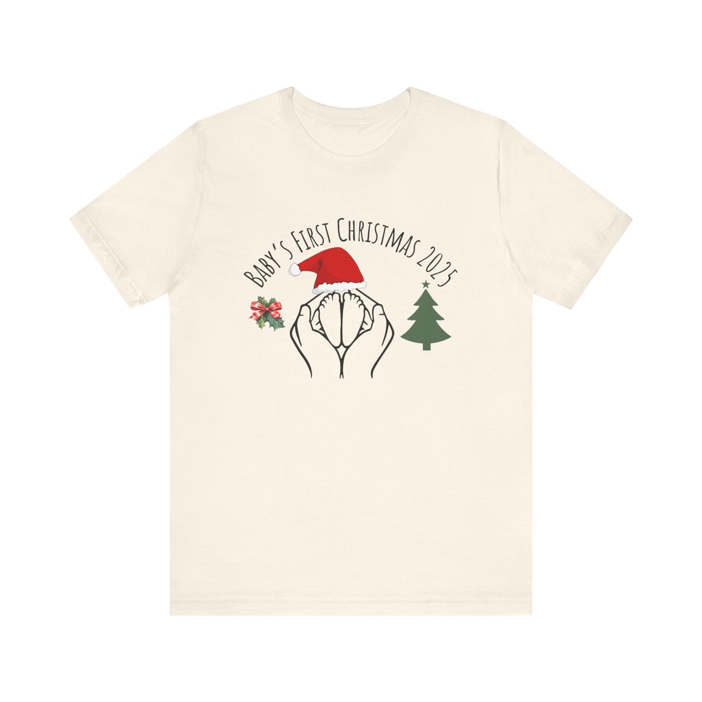 Baby's First Christmas 2025 T-Shirt - Natural