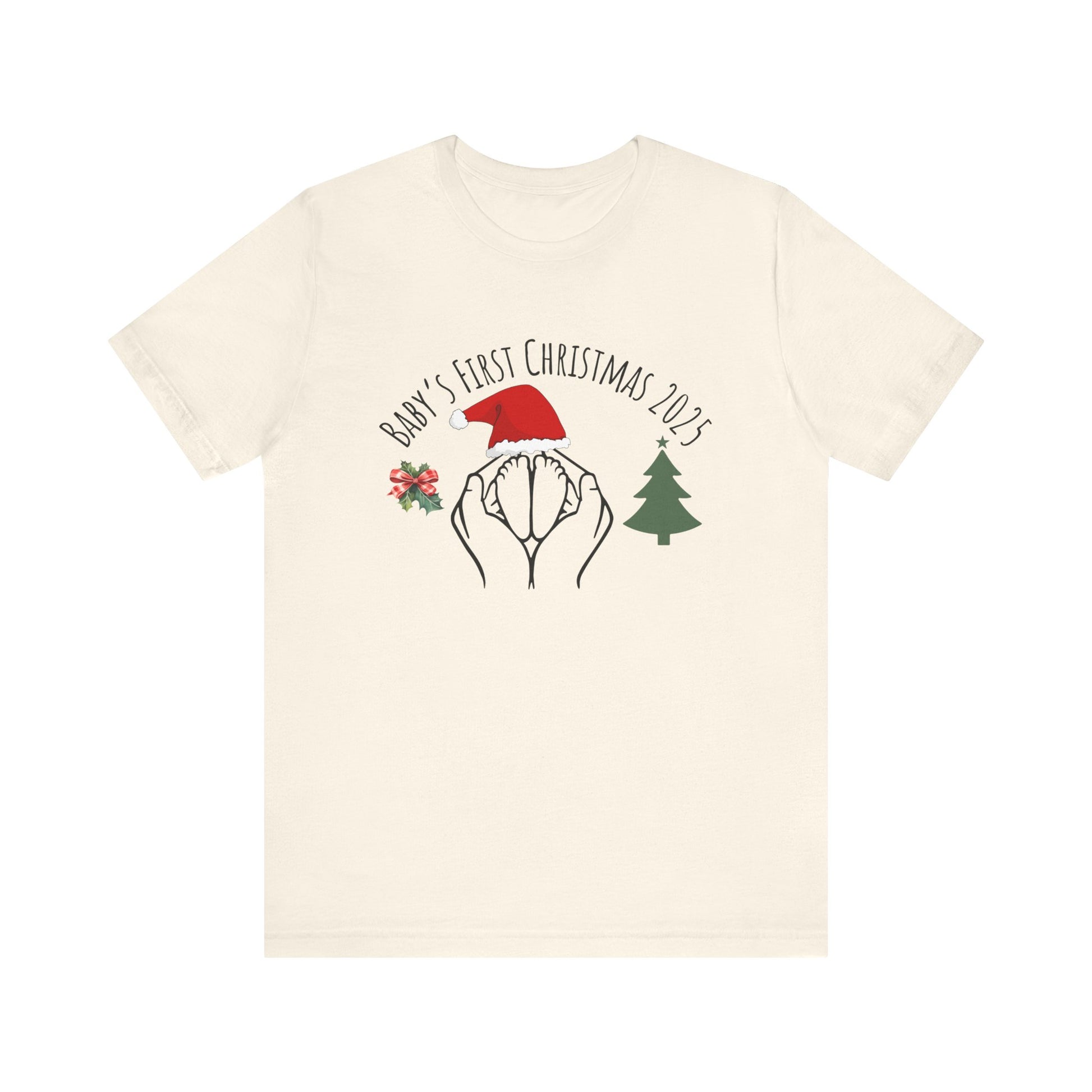 Baby's First Christmas 2025 T-Shirt - Natural