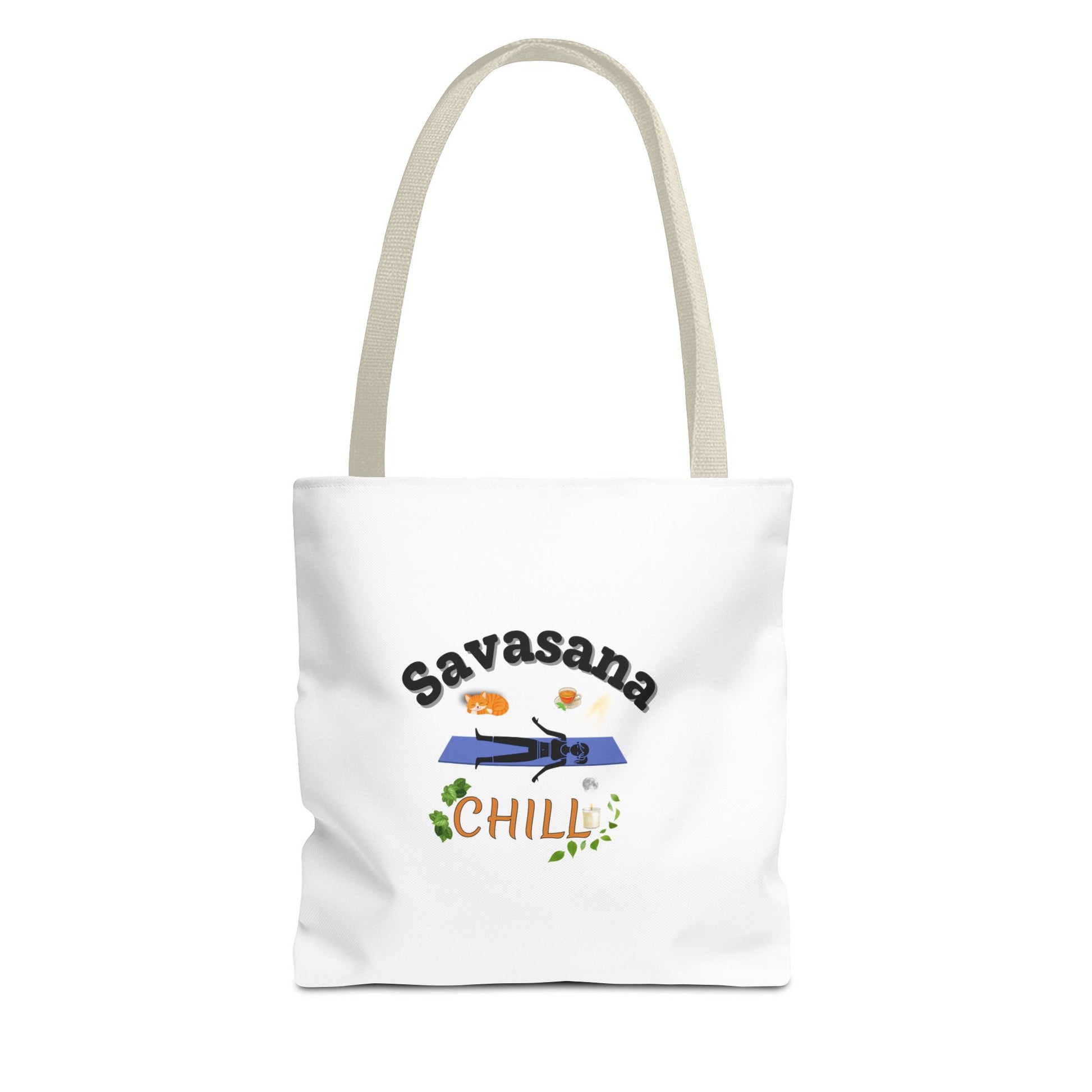 Savasana and Chill tote design - Beige handle