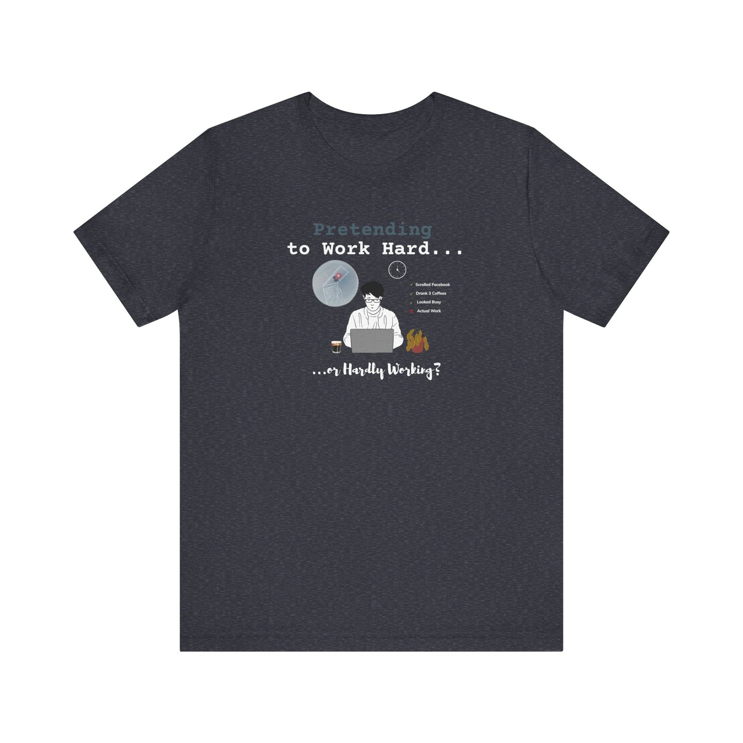 Introvert work shirt - heather navy