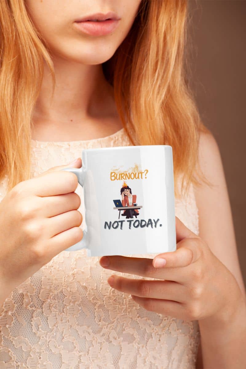 11 oz ceramic coffee cup for office workers