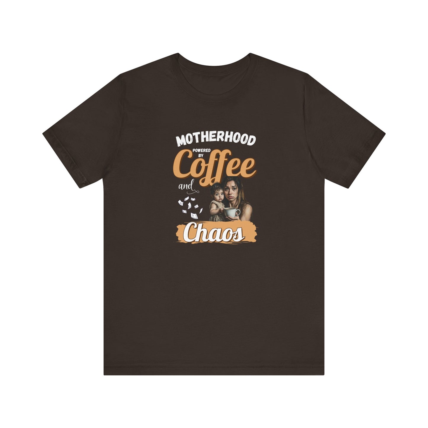 Mom life t-shirt - Brown