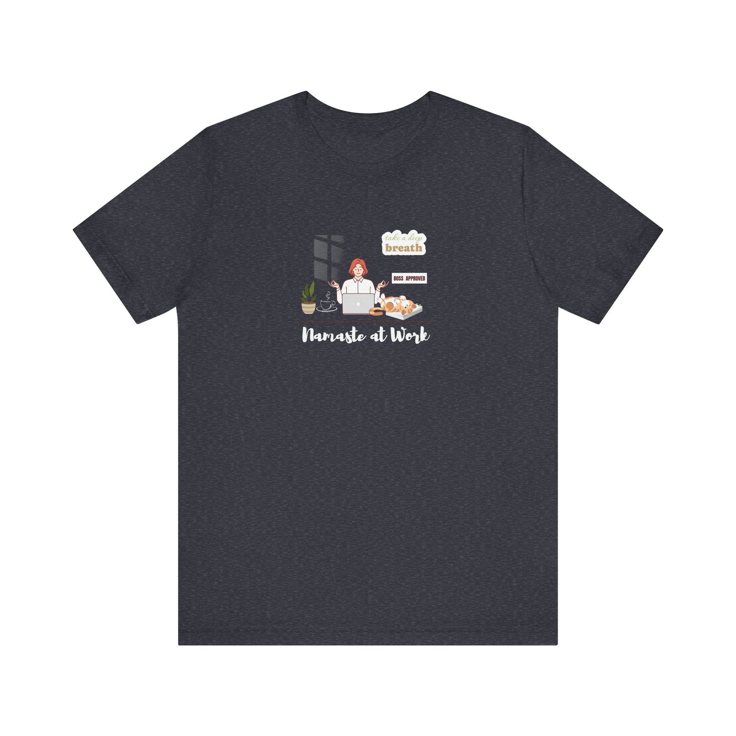 Mindfulness shirt for office workers - heather navy