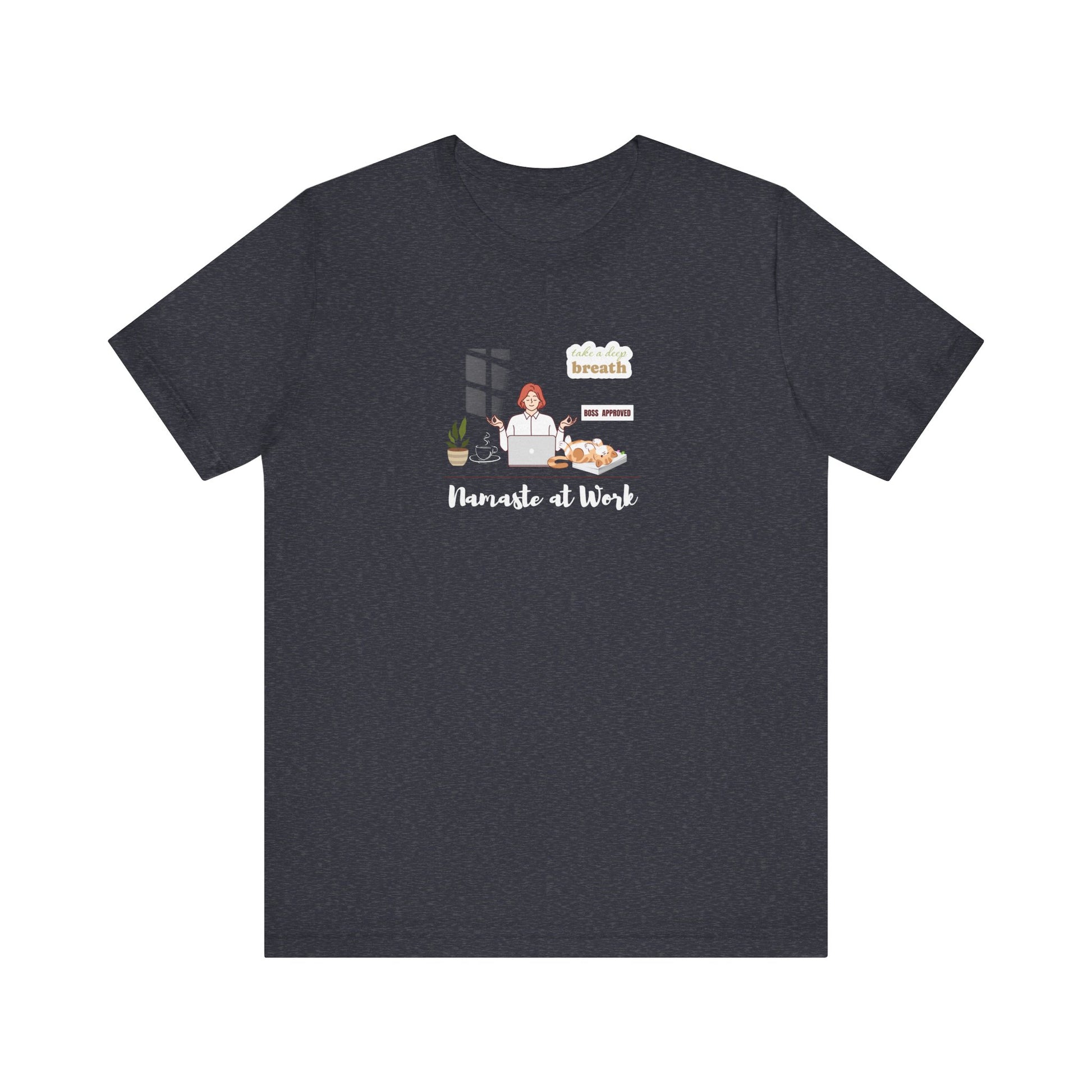 Mindfulness shirt for office workers - heather navy