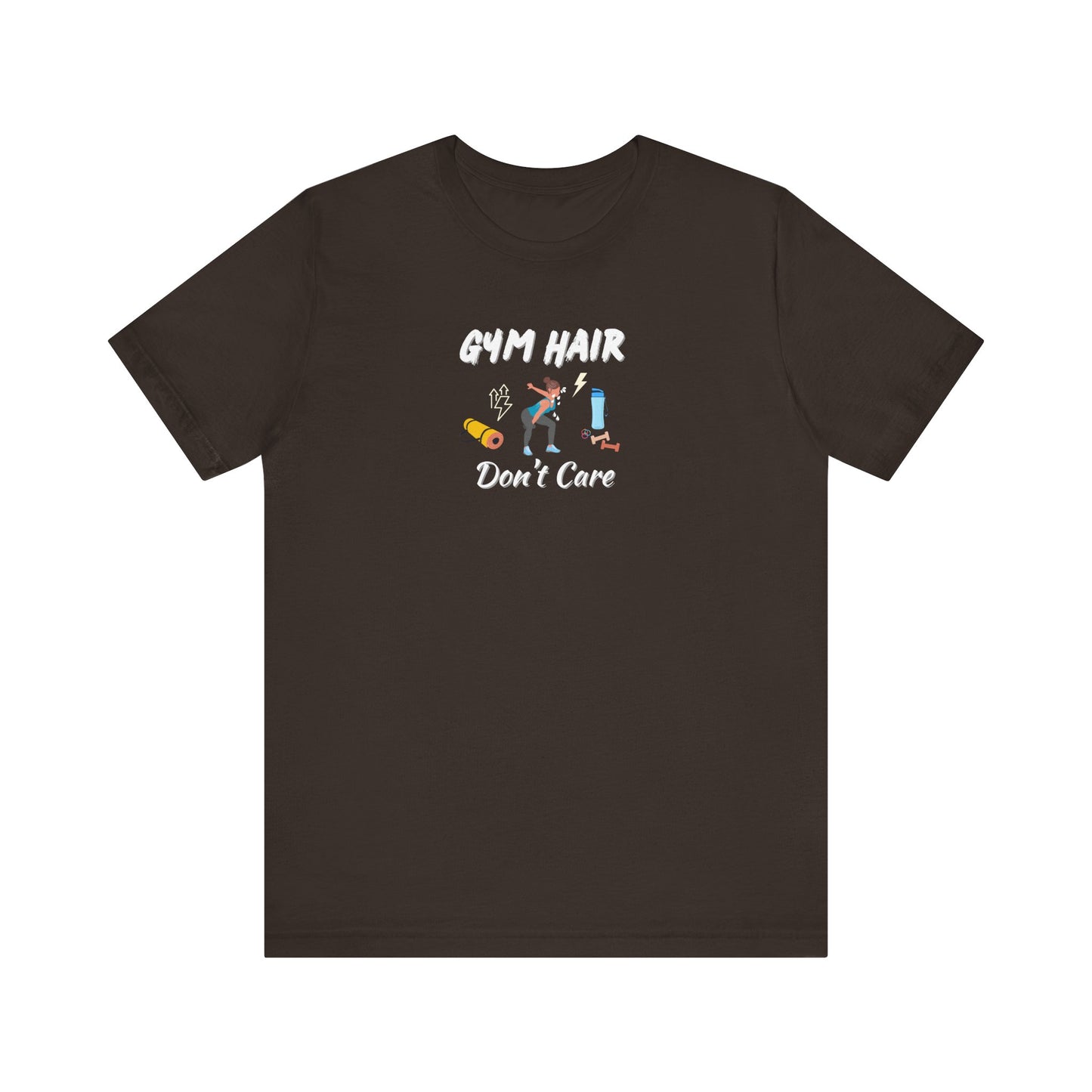 Funny Gym Shirt for Women – Gym Hair Don’t Care Workout Tee with Attitude