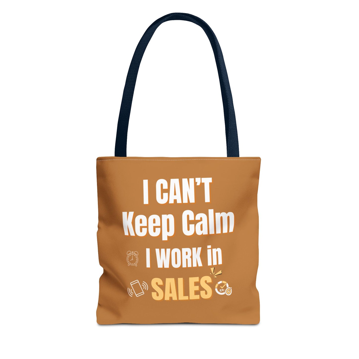 Sales rep tote bag with navy handle