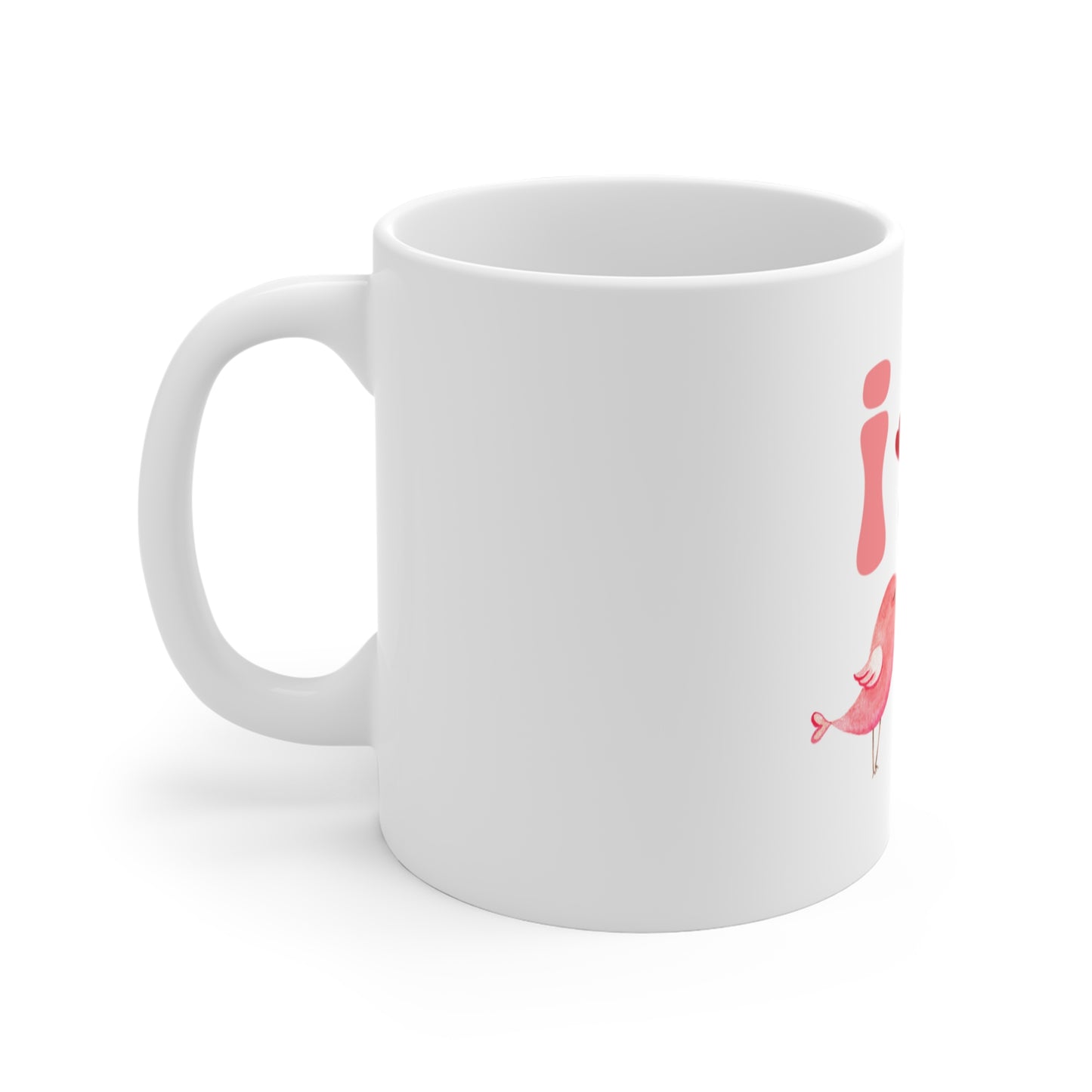 Love birds forever mug - side view