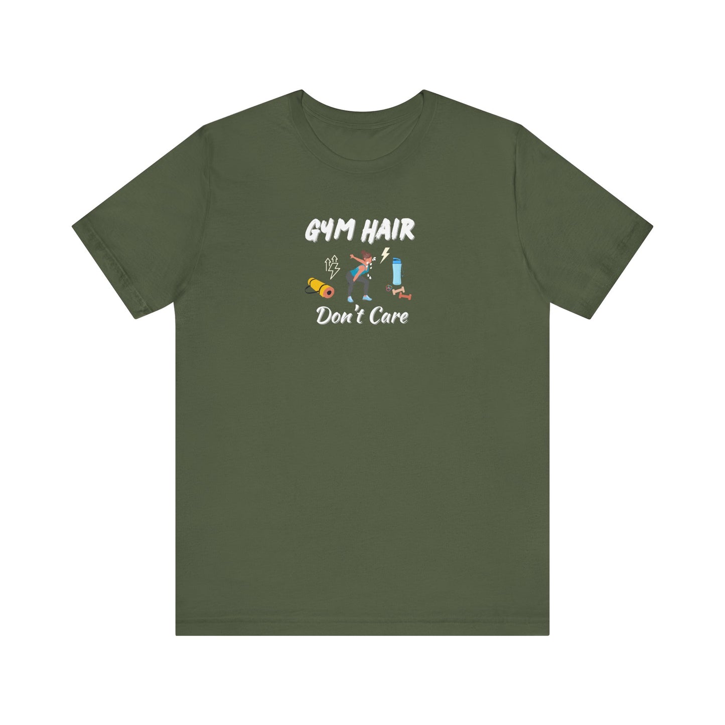 Funny Gym Shirt for Women – Gym Hair Don’t Care Workout Tee with Attitude