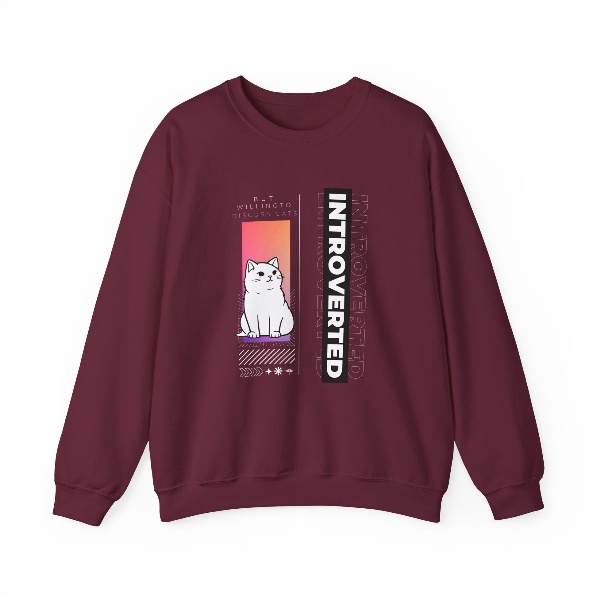 Comfy introverted sweatshirt - Maroon