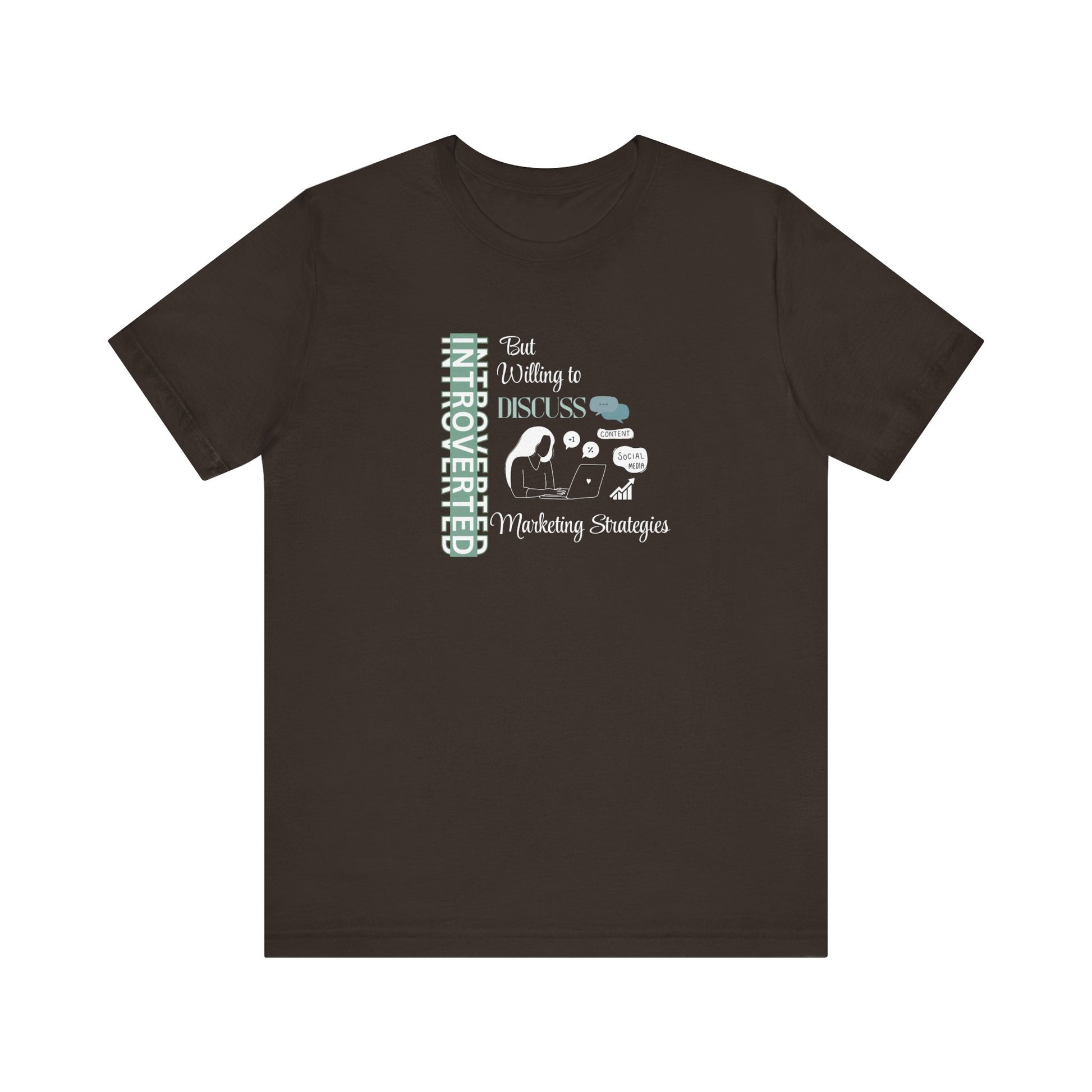 Introvert marketer tee - Brown