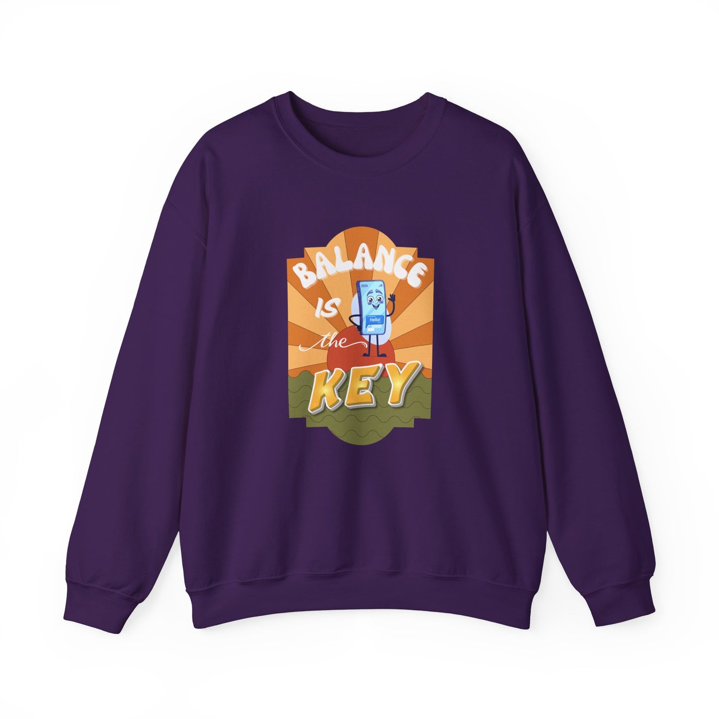 Balance is the key sweatshirt - purple