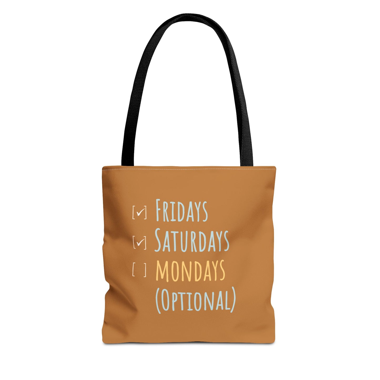 Funny tote bag with black handle