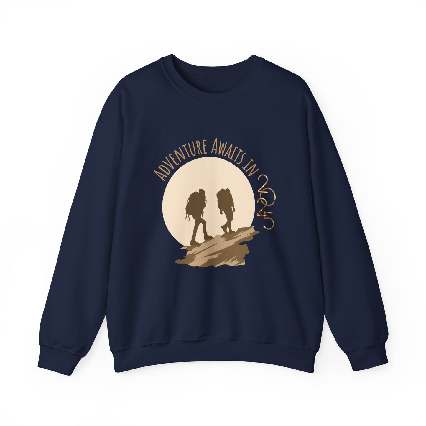 Adventure awaits in 2025 sweatshirt -Navy