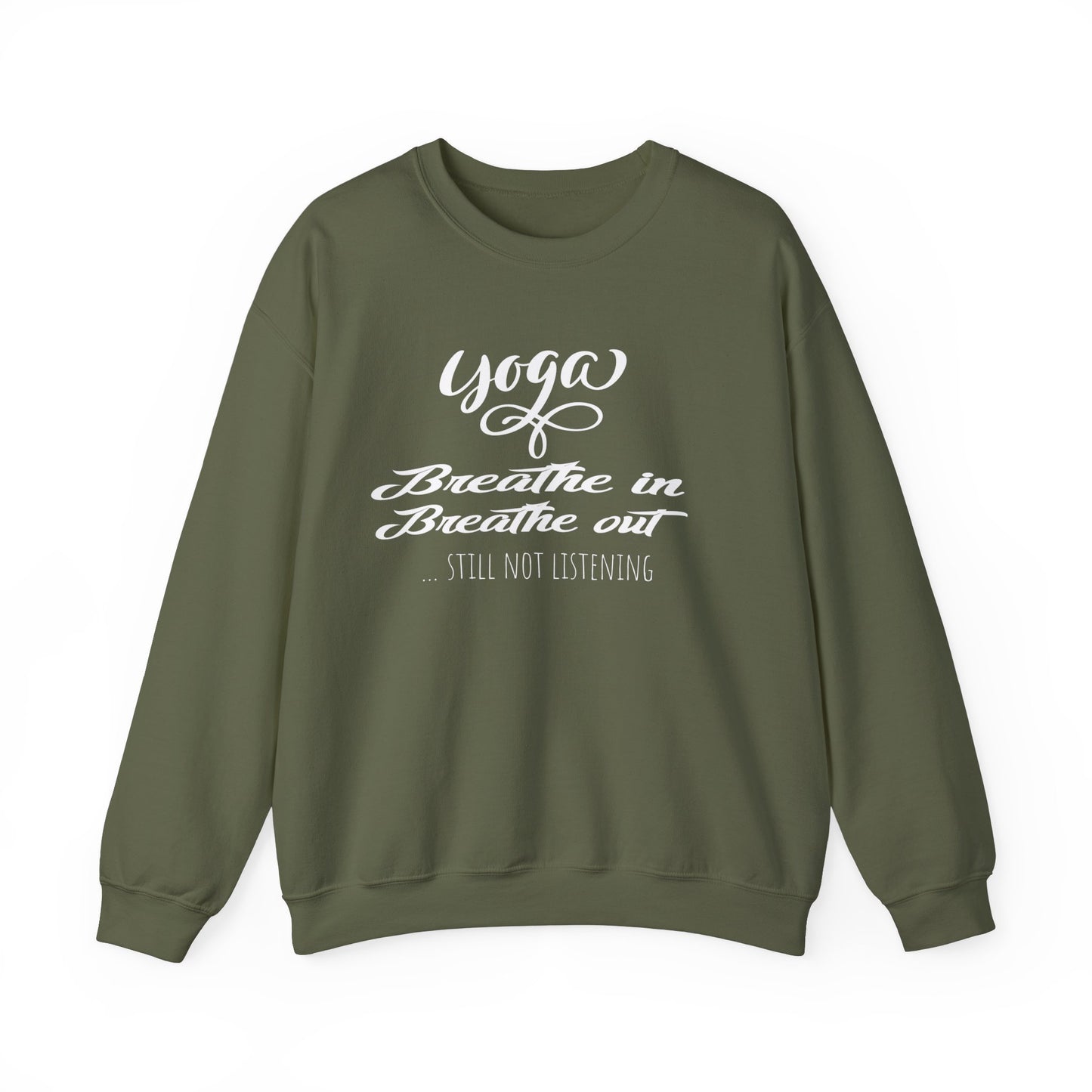 Funny yoga sweatshirt for women - Military green