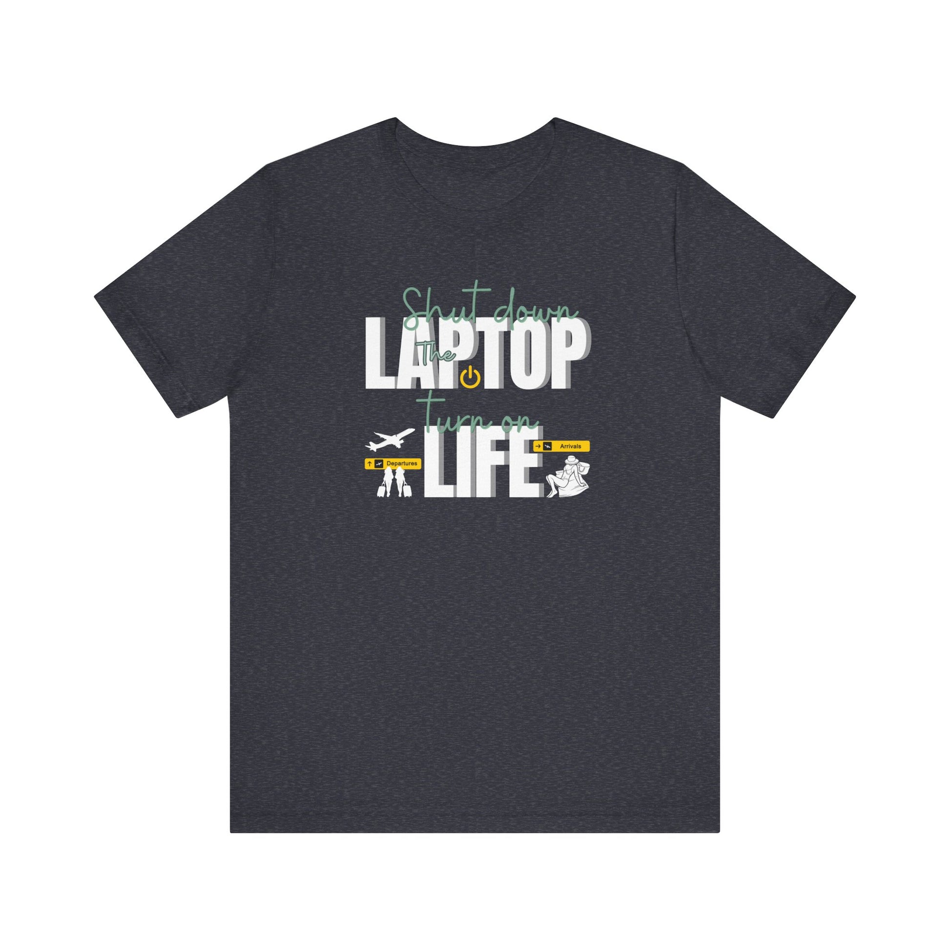 Work-Life balance tee - heather navy