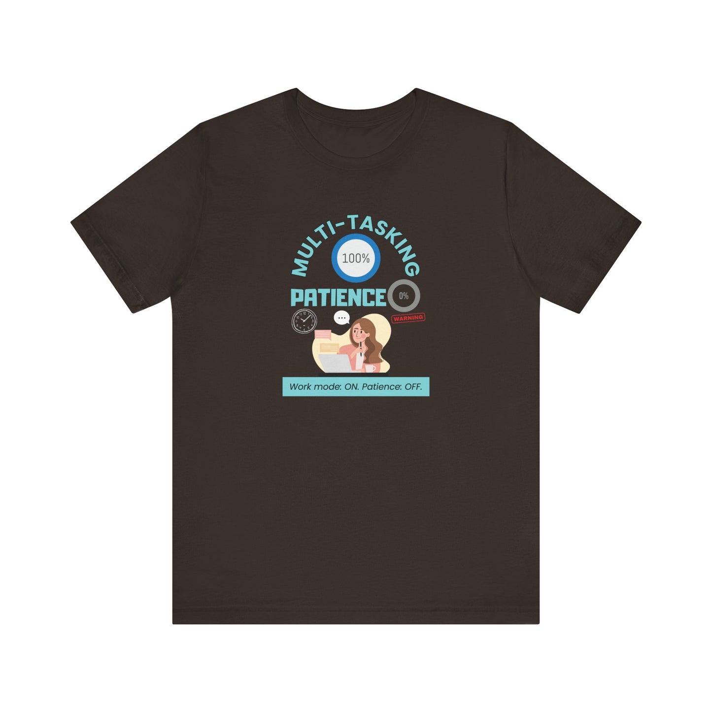 Funny multi-tasking t-shirt - brown