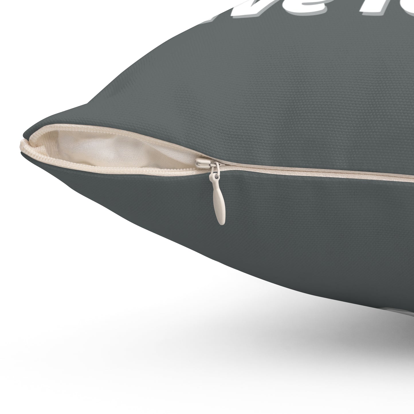 Decorative quote pillow - side zipper