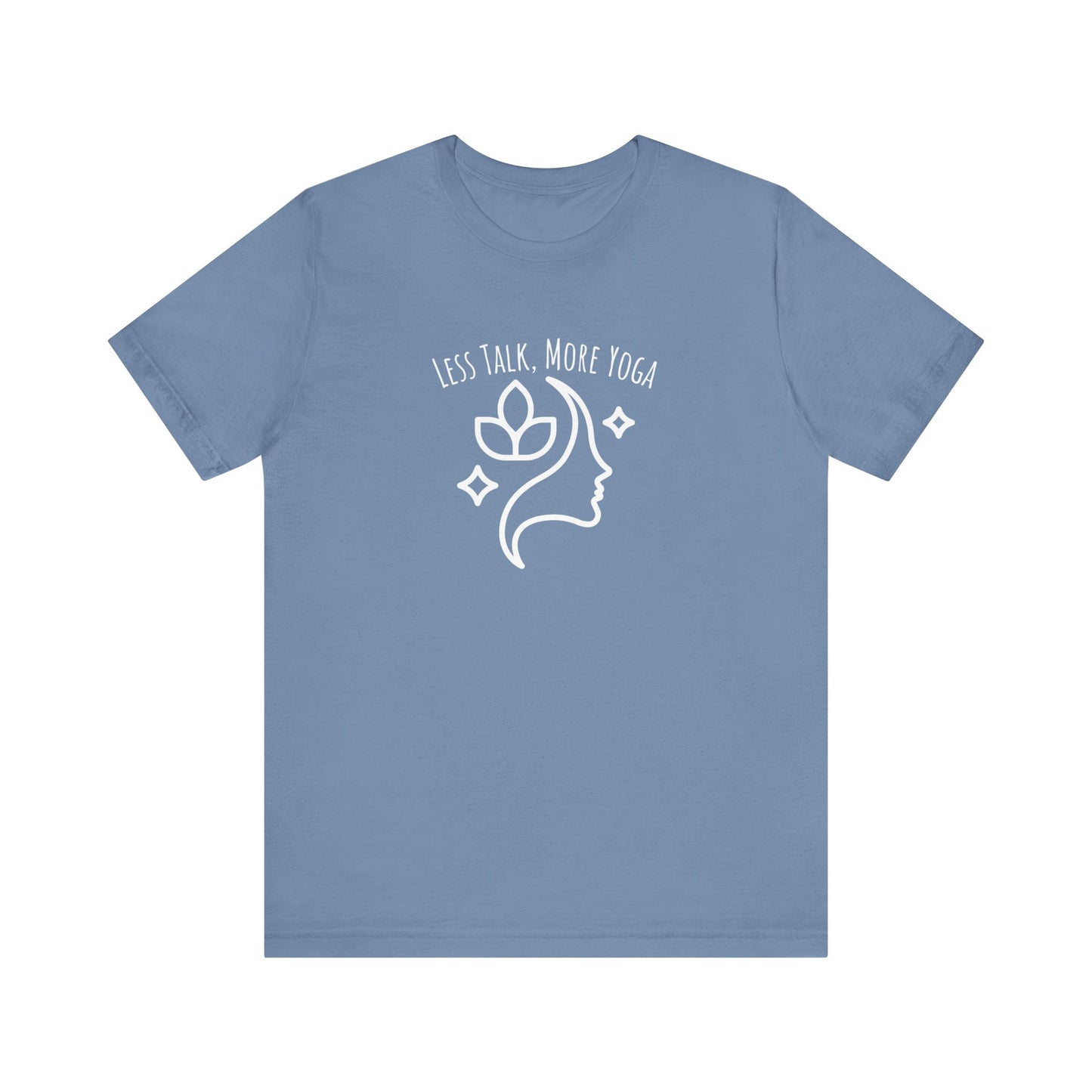Less talk, more yoga t-shirt - Steel Blue