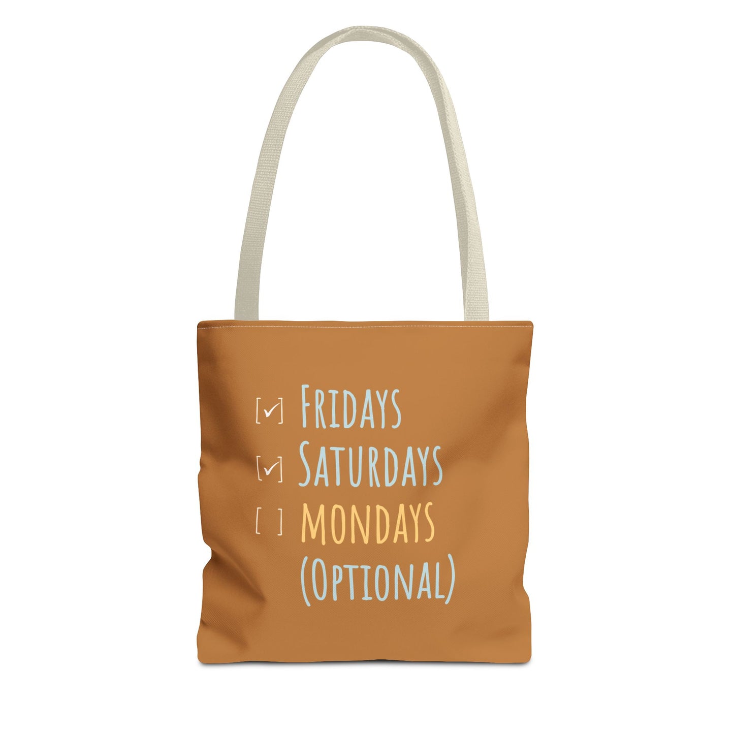 Funny tote bag with beige handle