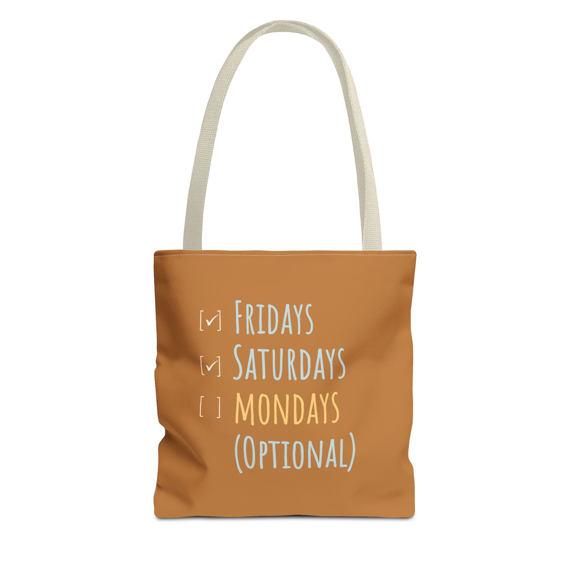 Funny tote bag with beige handle