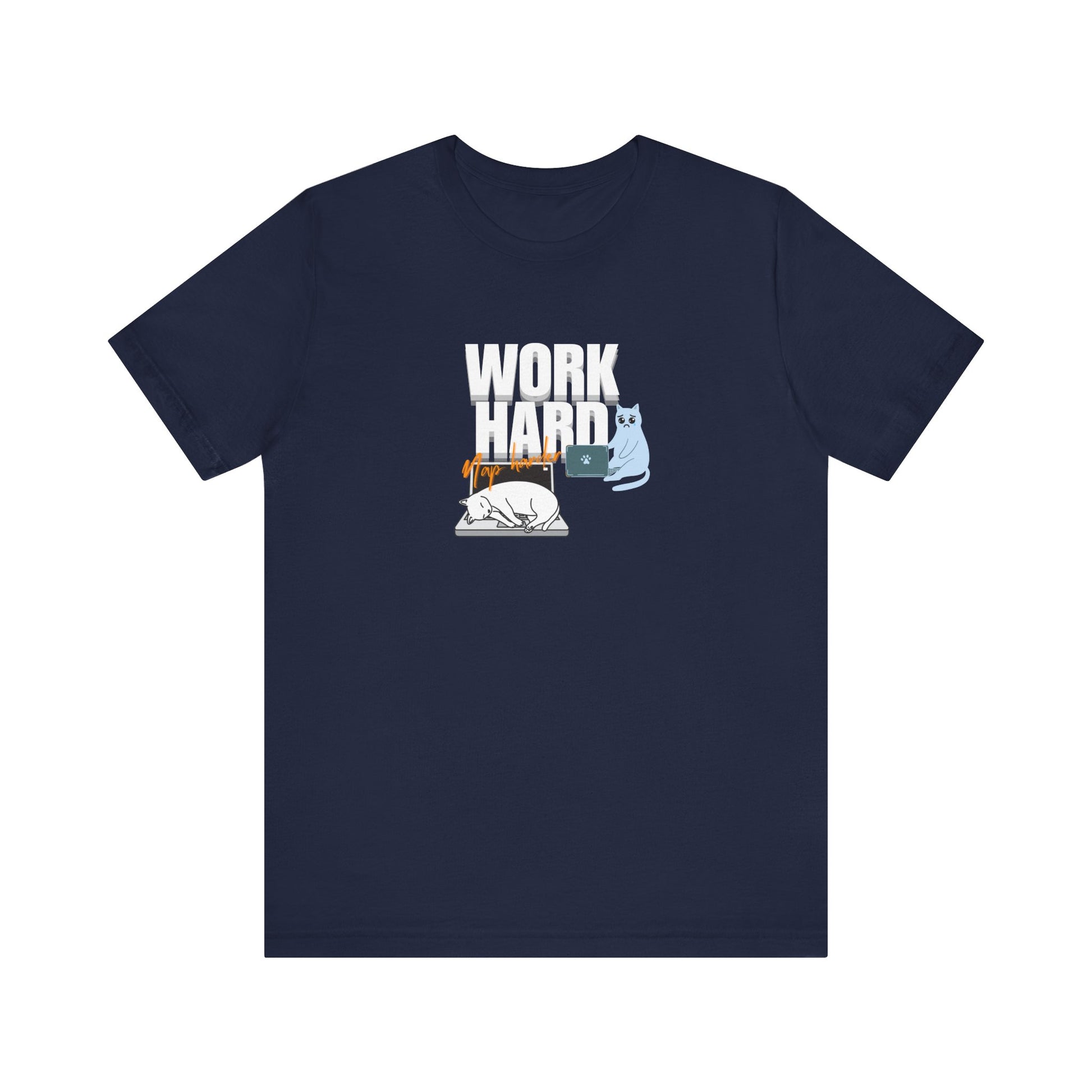 Work hard, nap harder t-shirt - navy