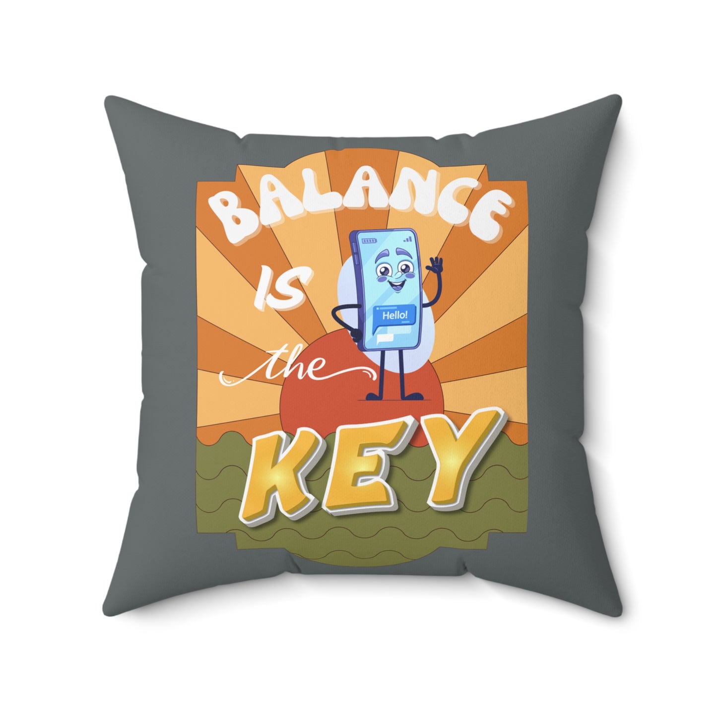 Balance is the key pillow Balance is the key pillow - 18"x18"