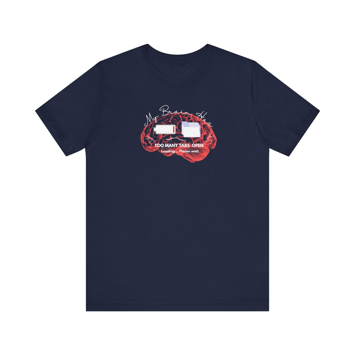Too many tabs open t-shirt - navy