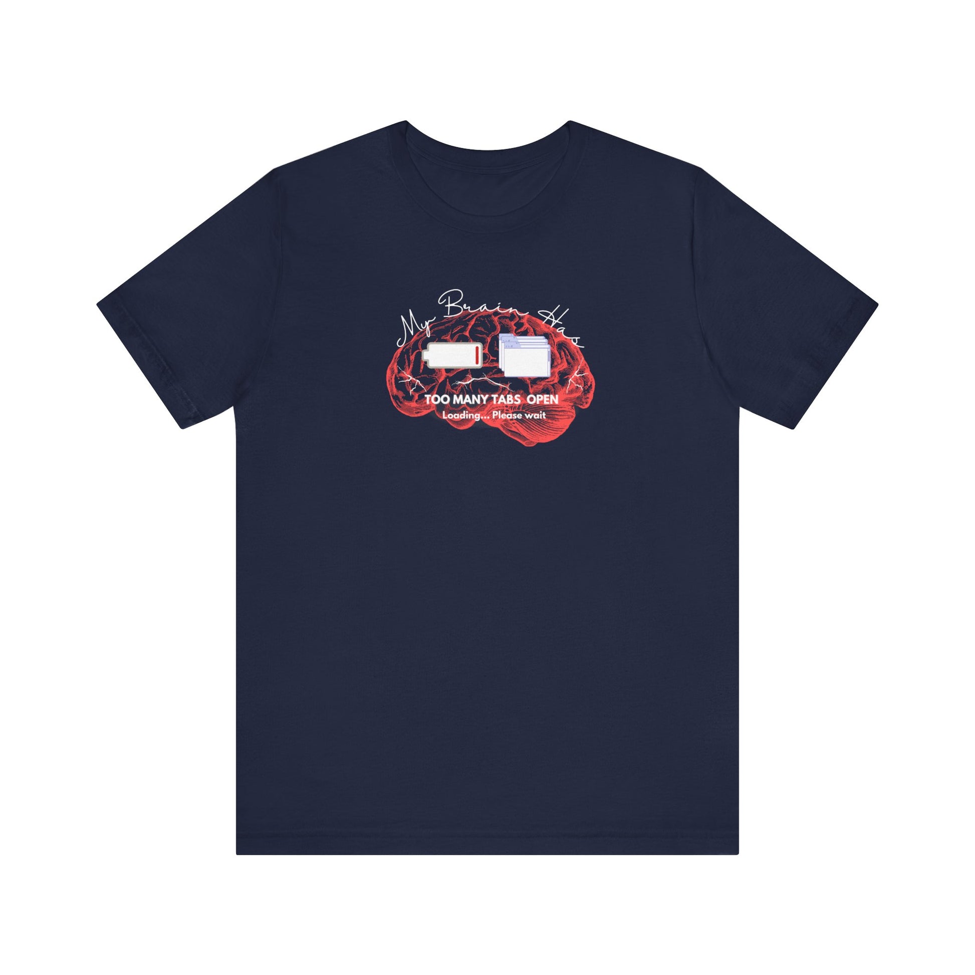 Too many tabs open t-shirt - navy