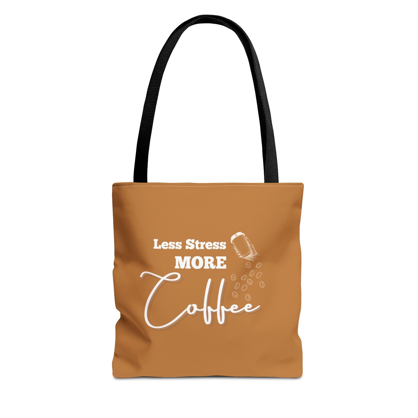 Coffee tote bag with black handle