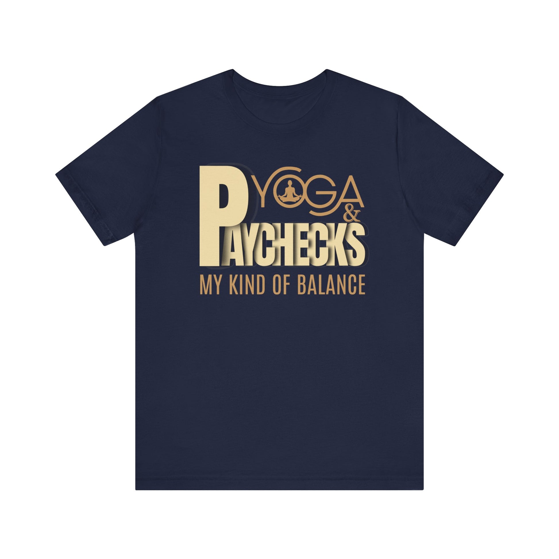 Yoga and paychecks t-shirt - navy