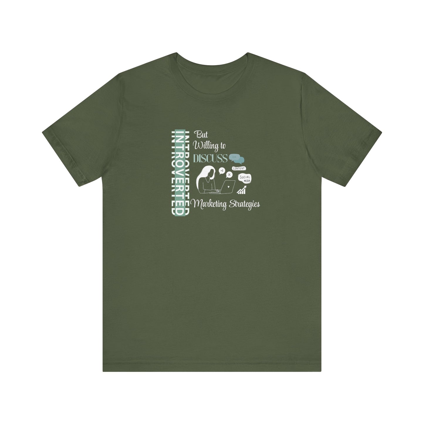 Introvert marketer tee - Military green