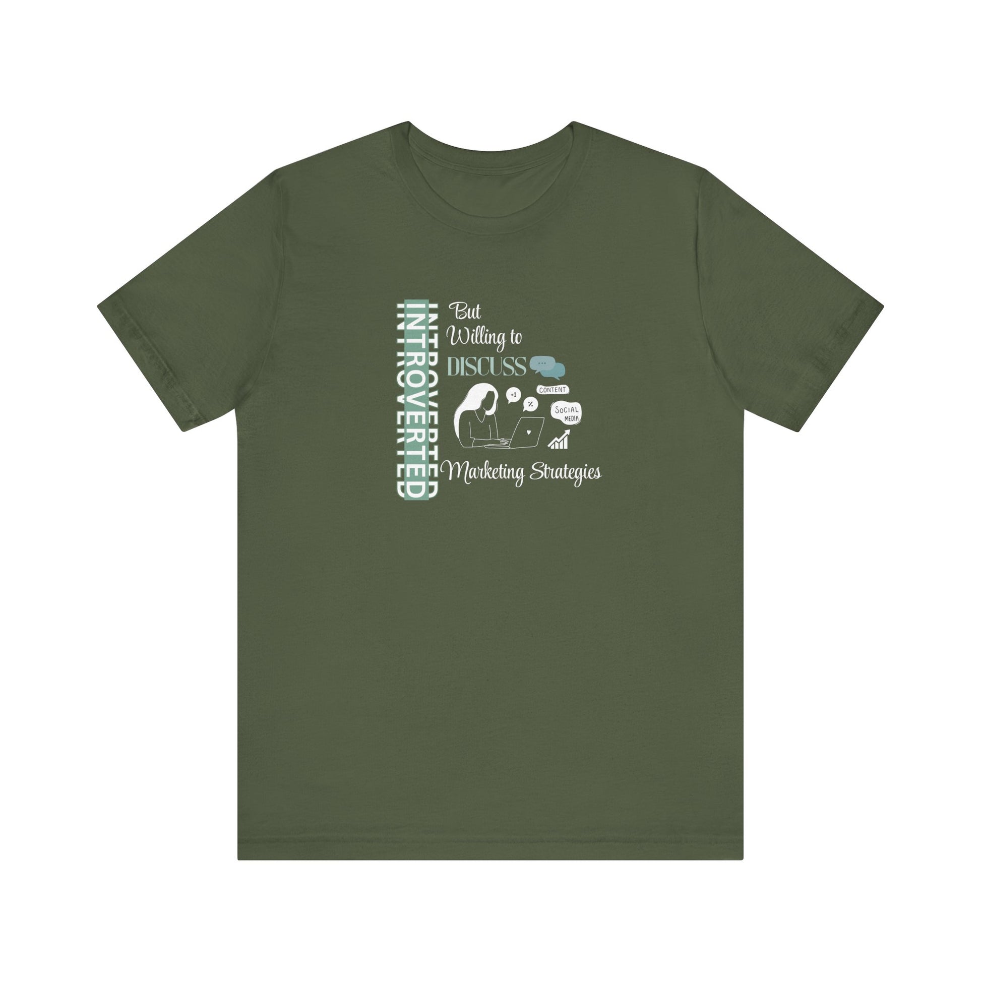 Introvert marketer tee - Military green