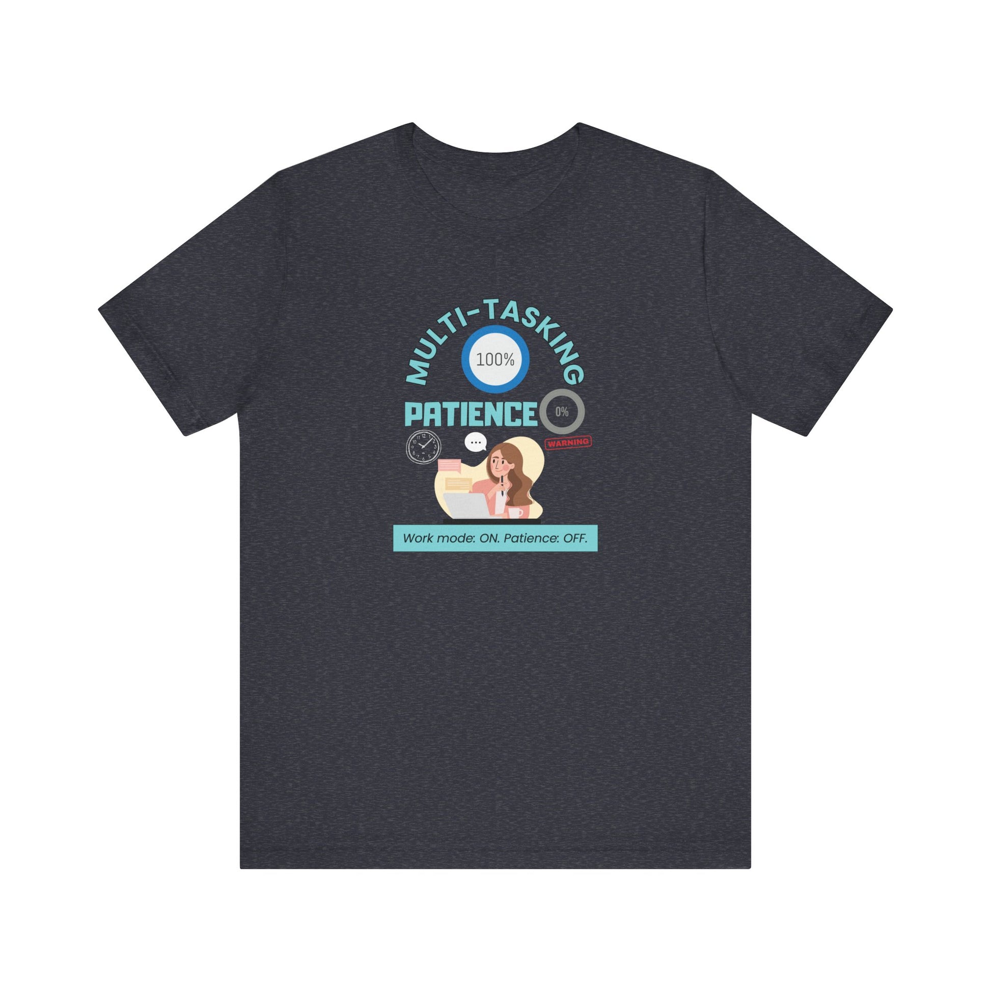 Funny multi-tasking t-shirt - heather navy