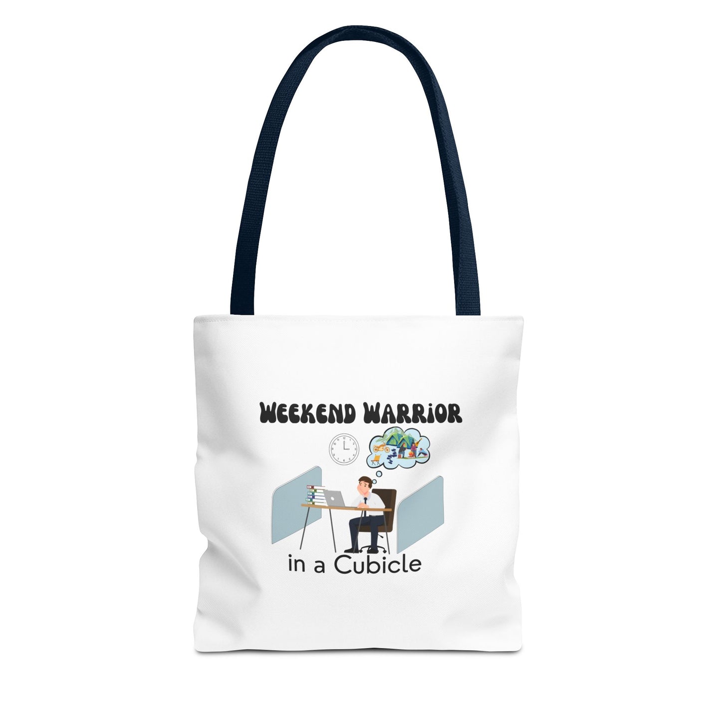 Funny work bag with navy handle