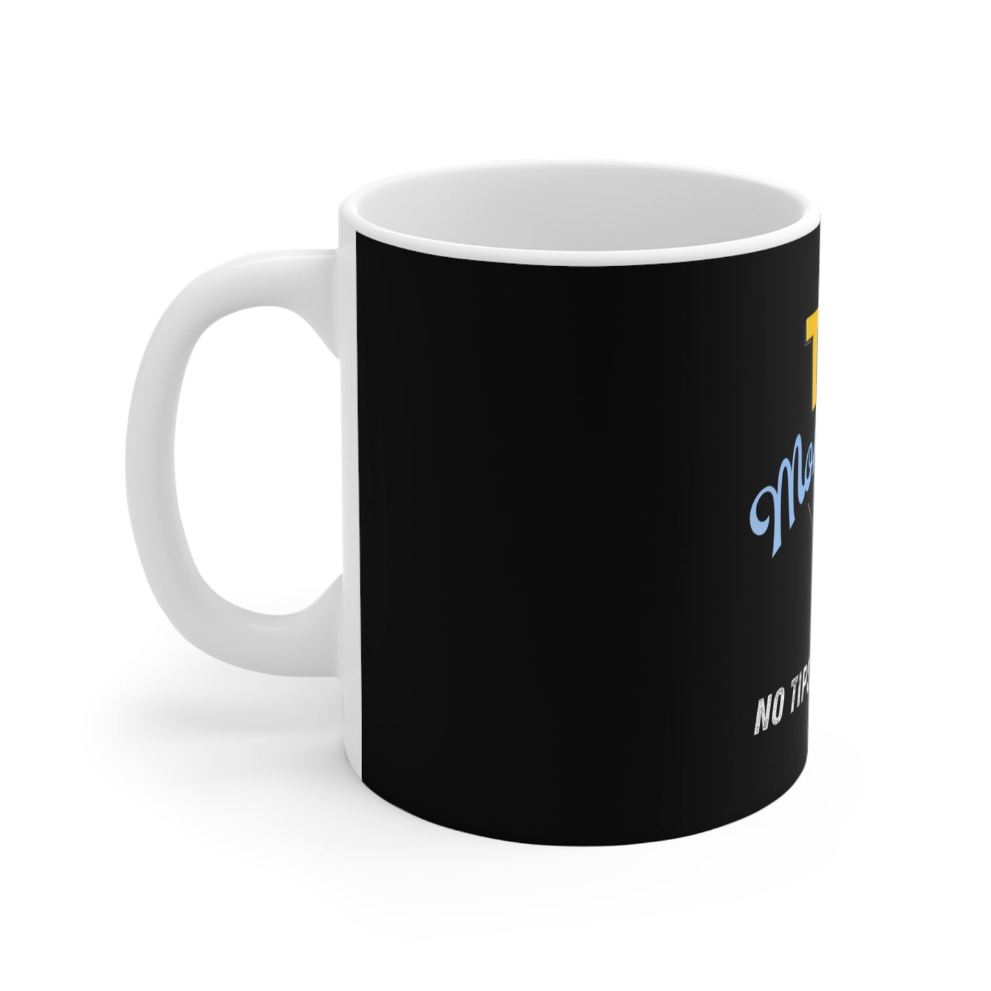 Funny mom's taxi coffee mug - left view