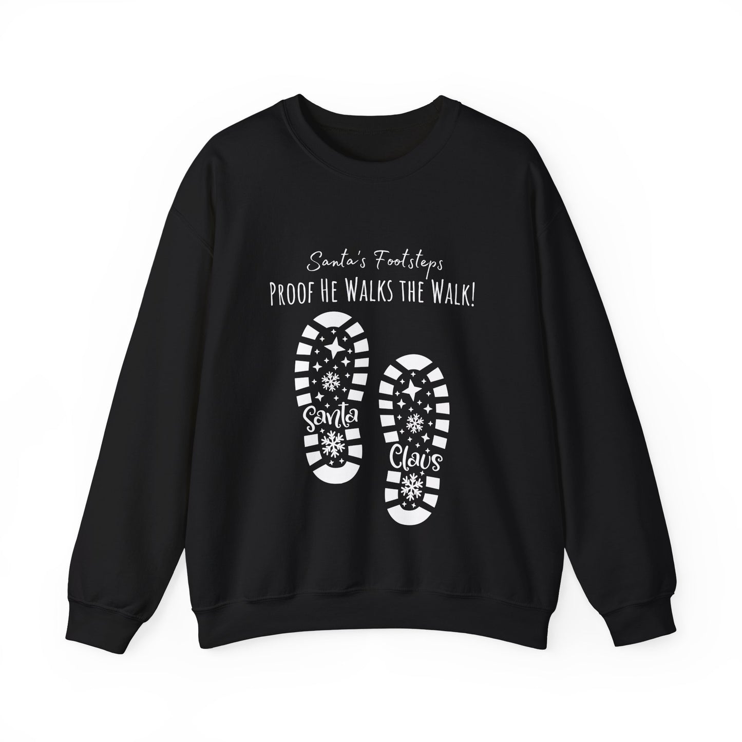 Santa's Footsteps Sweatshirt - Black