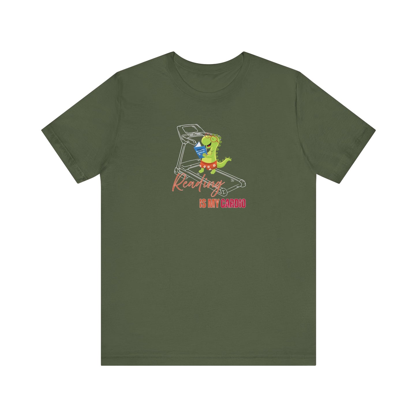 military green reading shirt design