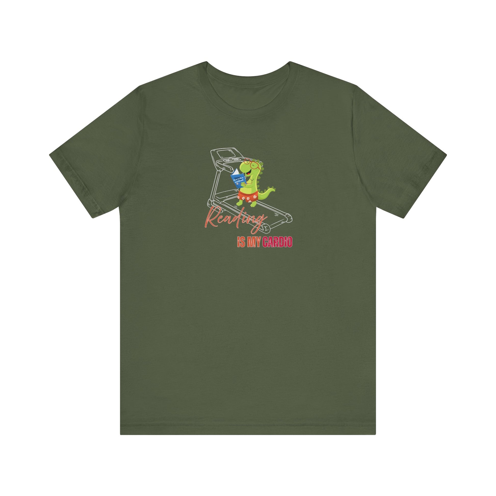 military green reading shirt design