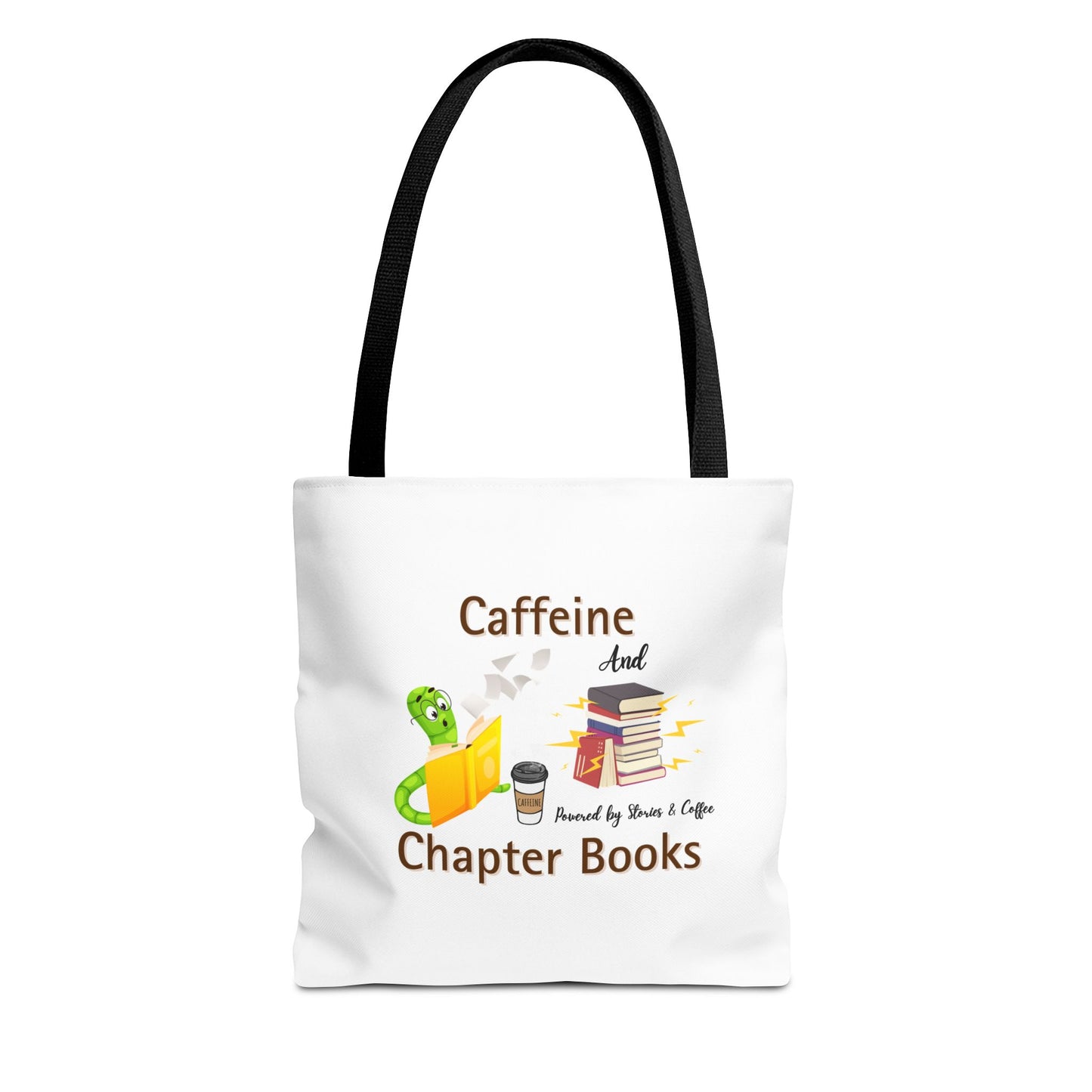 Reading and coffee vibes tote with black handle