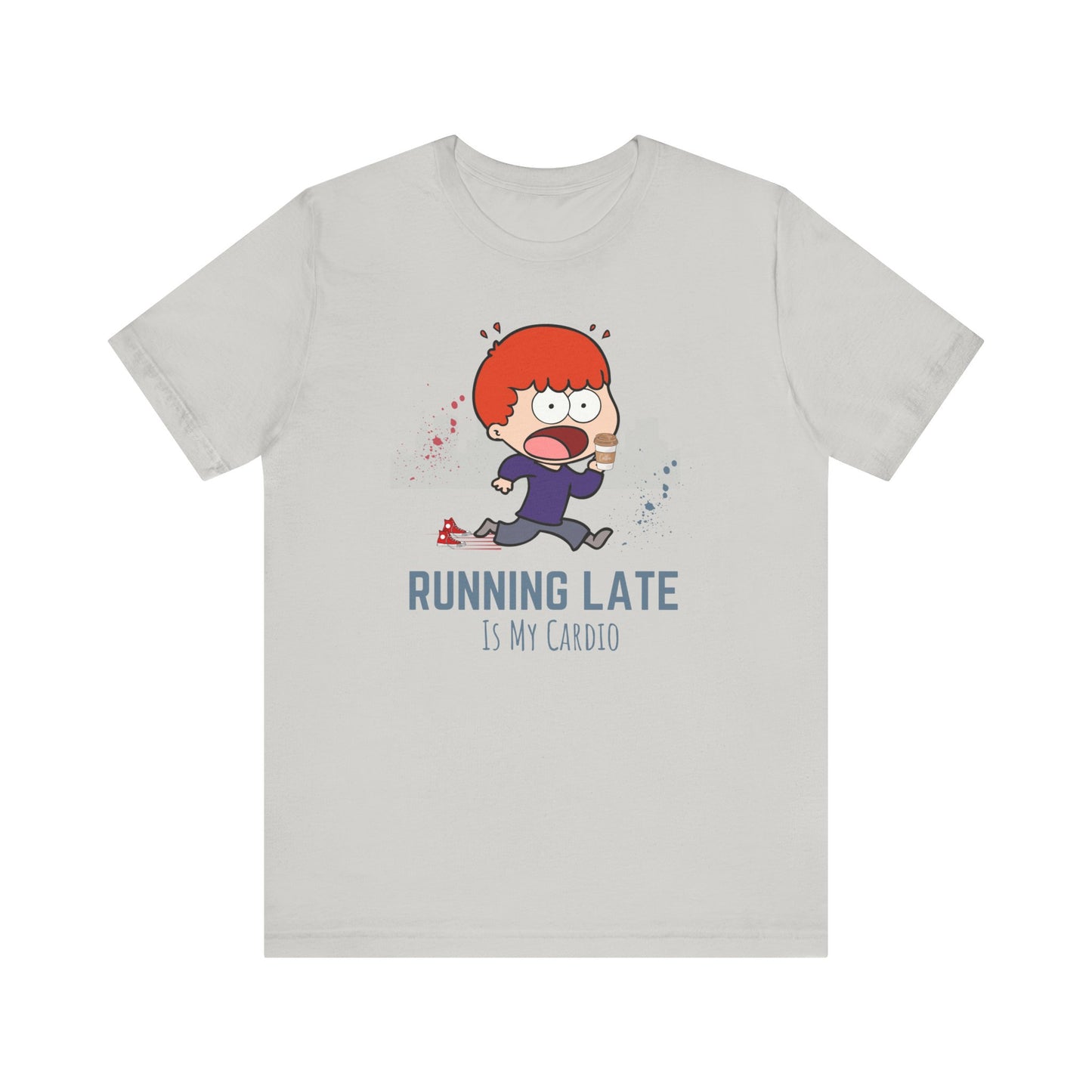 Funny running t-shirt - silver