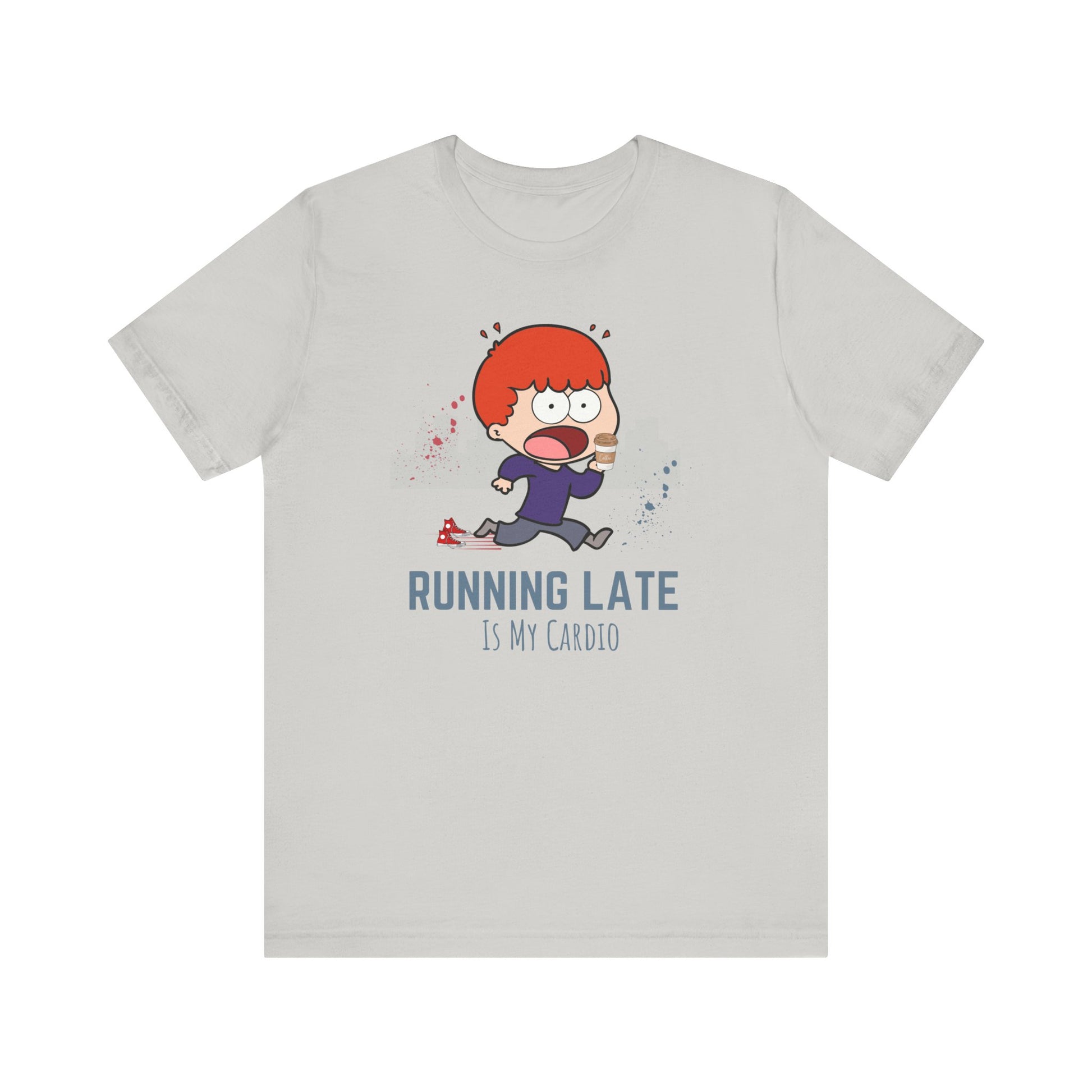 Funny running t-shirt - silver