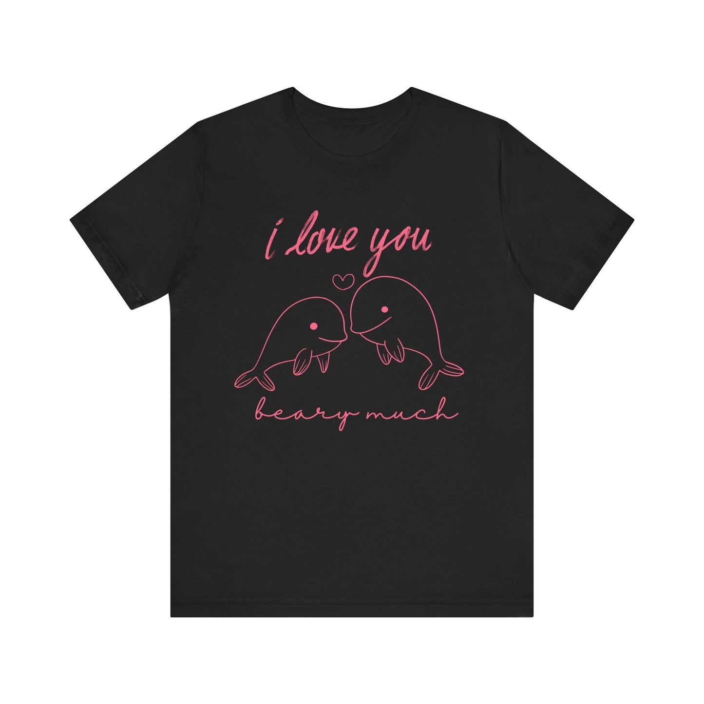 Adorable Dolphin love t-shirt - black
