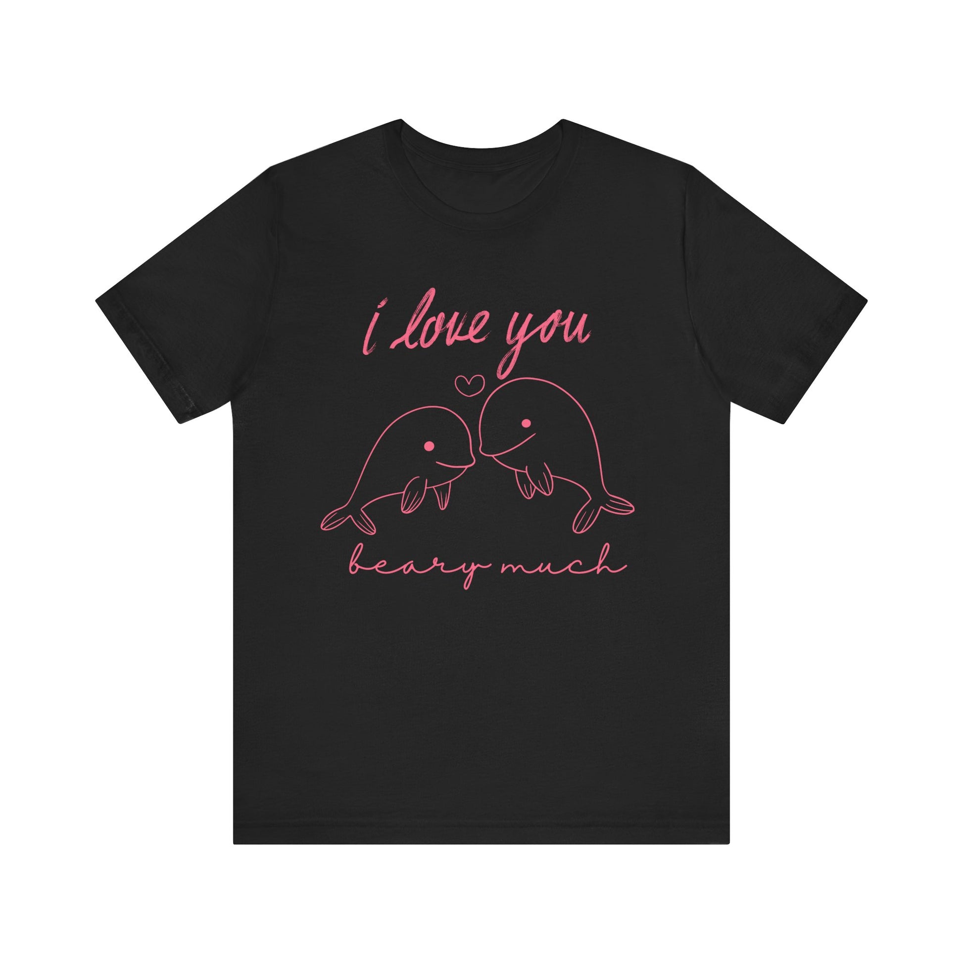 Adorable Dolphin love t-shirt - black