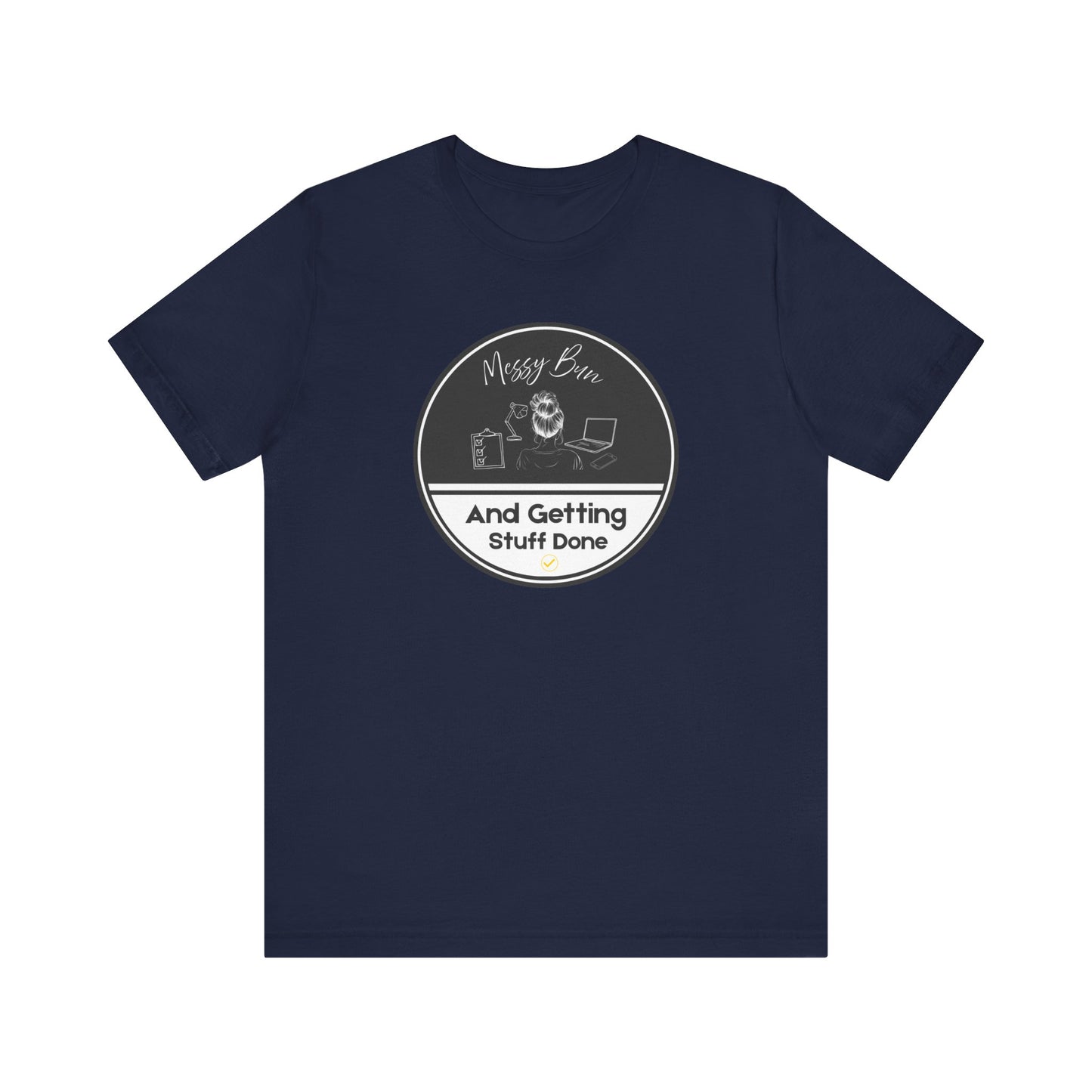 Messy bun t-shirt - Navy