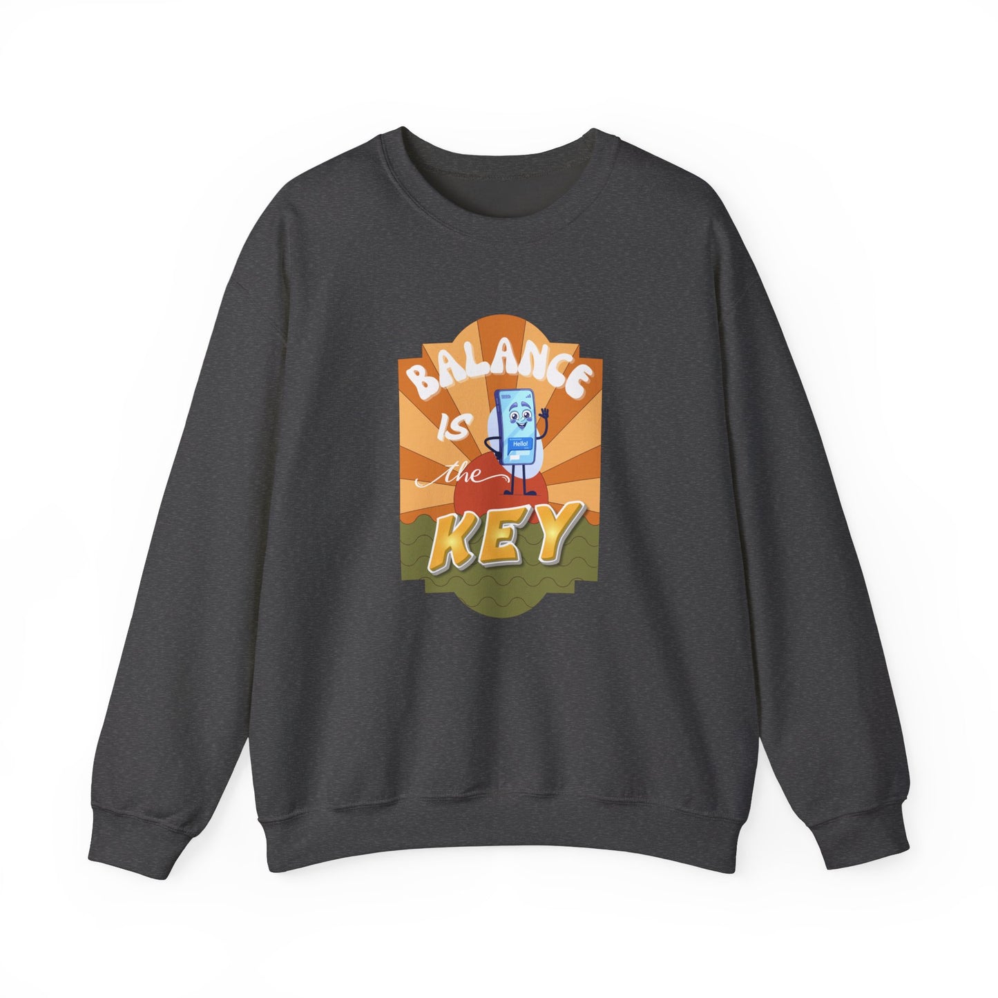 Balance is the key sweatshirt - heather navy