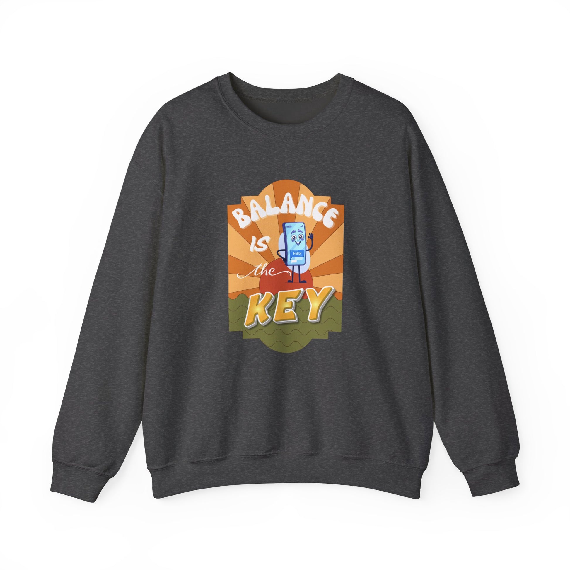 Balance is the key sweatshirt - heather navy