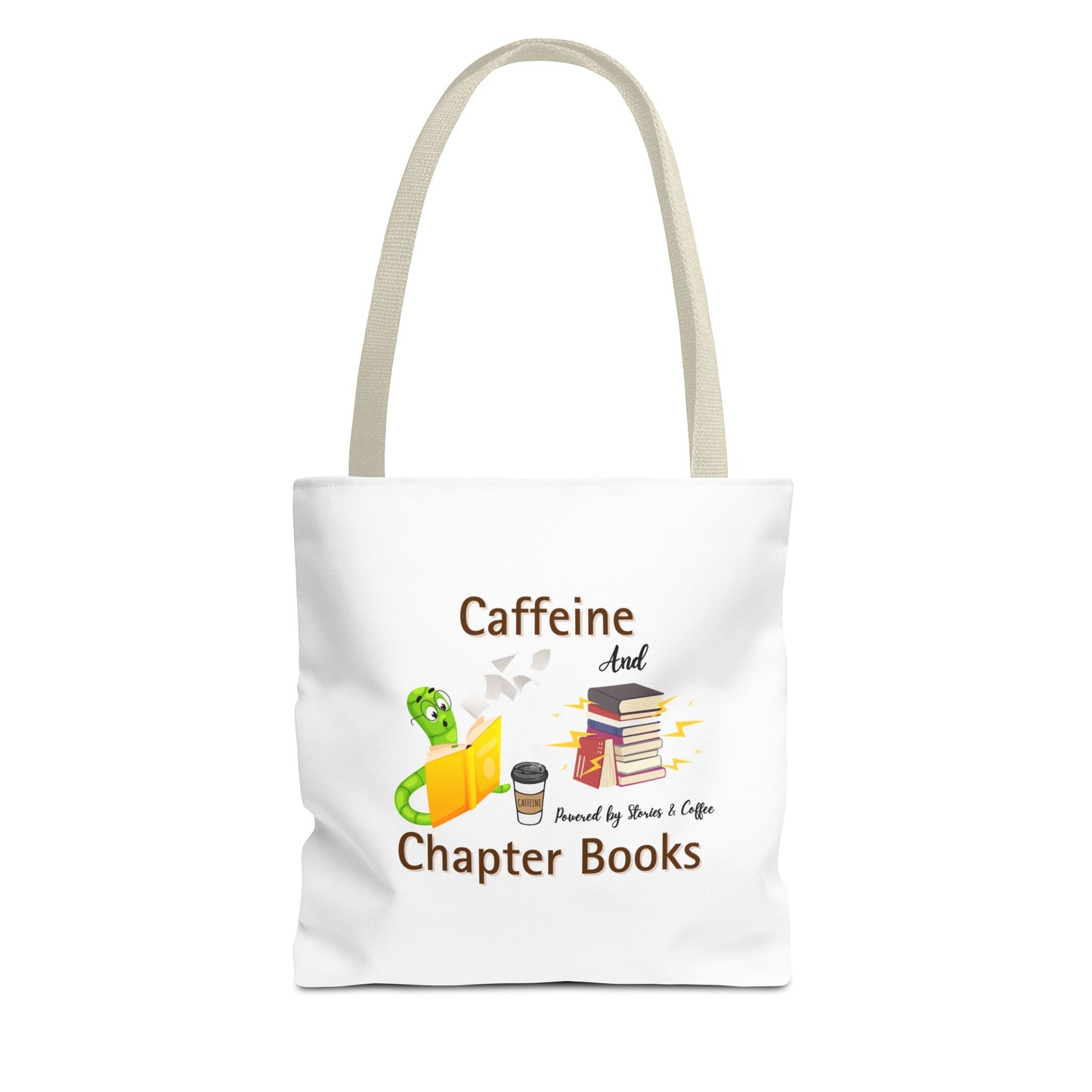 Reading and coffee vibes tote with beige handle