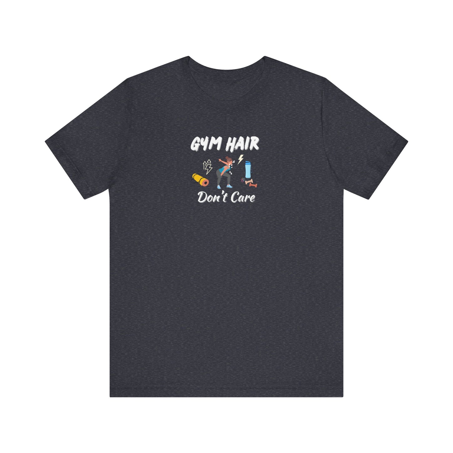 Funny Gym Shirt for Women – Gym Hair Don’t Care Workout Tee with Attitude