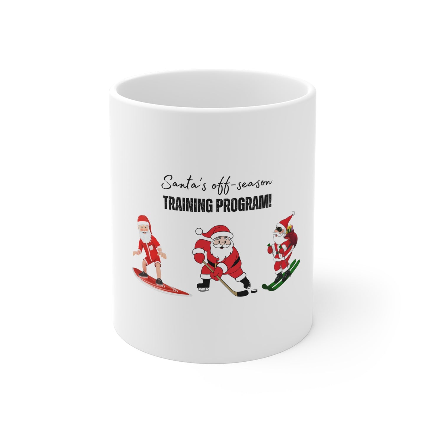 Santa's Off-Season Training Coffee Mug 11oz - Front-View